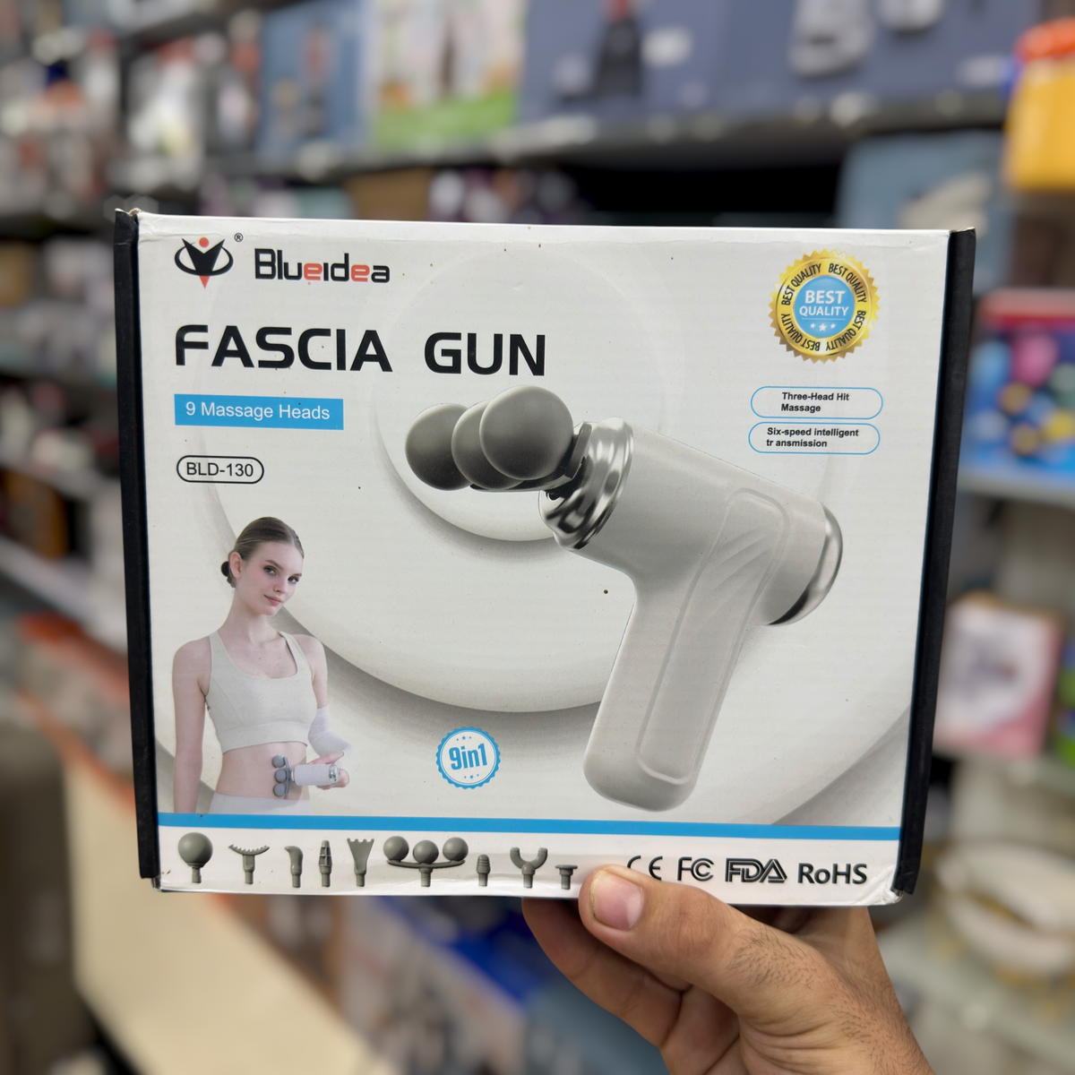 Flexer 9-Head Facial Massager Gun