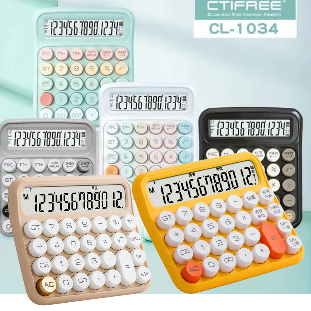 12 Digit Large Display Calculator – Big Button Desktop & Office Calculator
