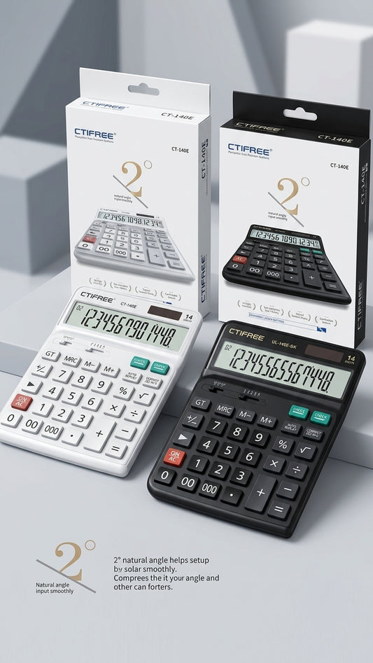 14 Digit Dual Power Calculator – Large Display Solar & Battery