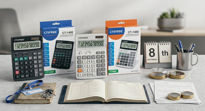 14 Digit Dual Power Calculator – Large Display Solar & Battery