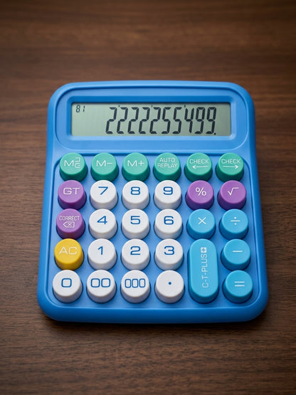 12 Digit Large Display Calculator – Big Button Desktop & Office Stylish Calculator