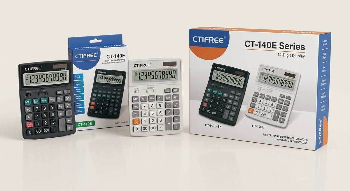 14 Digit Dual Power Calculator – Large Display Solar & Battery