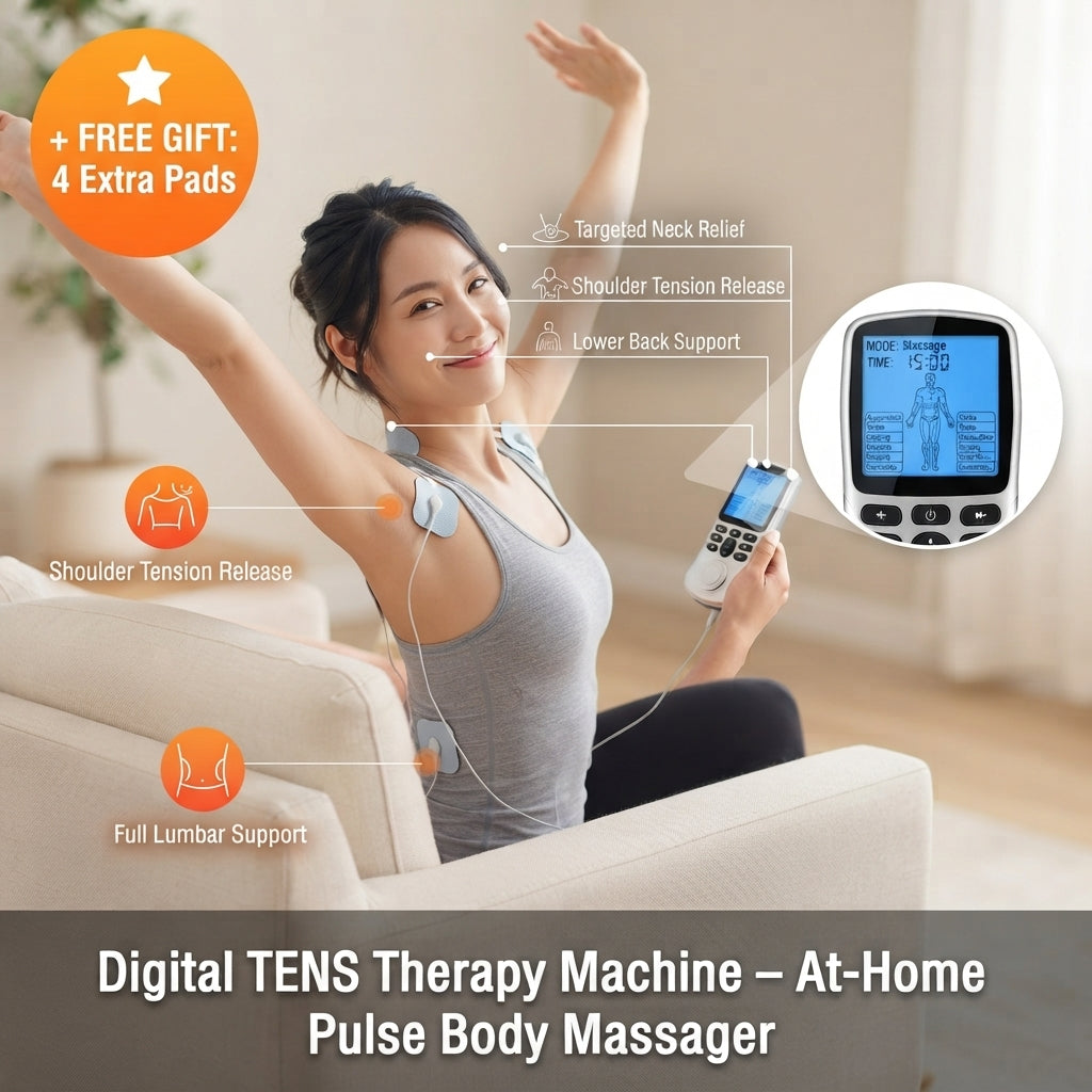 Digital TENS Therapy Machine – Electric Pulse Body Massager