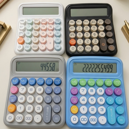 12 Digit Large Display Calculator – Big Button Desktop & Office Stylish Calculator