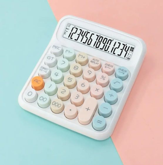 12 Digit Large Display Calculator – Big Button Desktop & Office Stylish Calculator