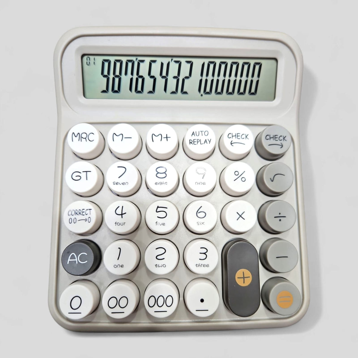12 Digit Large Display Calculator – Big Button Desktop & Office Calculator