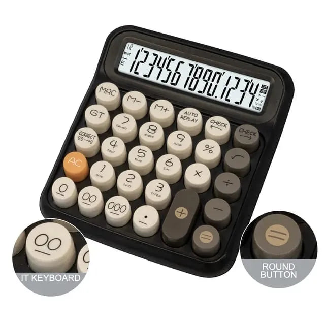 12 Digit Large Display Calculator – Big Button Desktop & Office Calculator