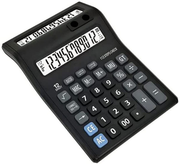 Large Double-Sided Desktop Calculator – 12-Digit Display for Office, Shop & Home Use