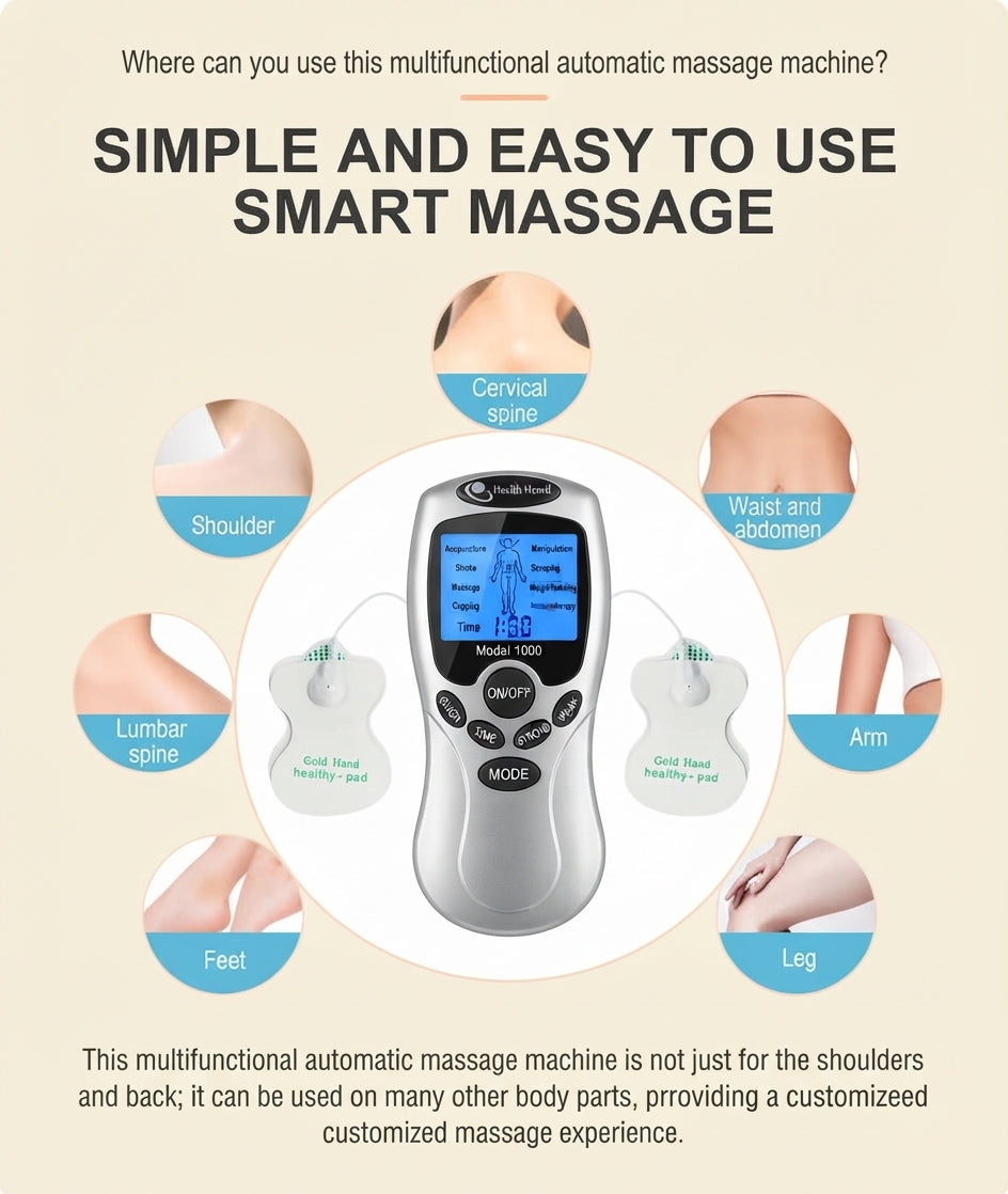 Digital TENS Therapy Machine – Electric Pulse Body Massager