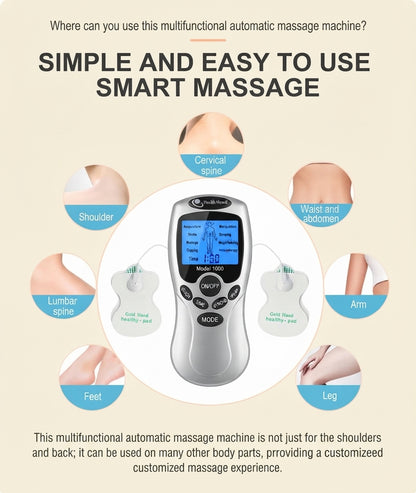 Digital TENS Therapy Machine – Electric Pulse Body Massager