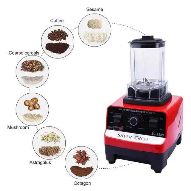 German Imported Silver Crest 2-in-1 Blender & Grinder, 4500W