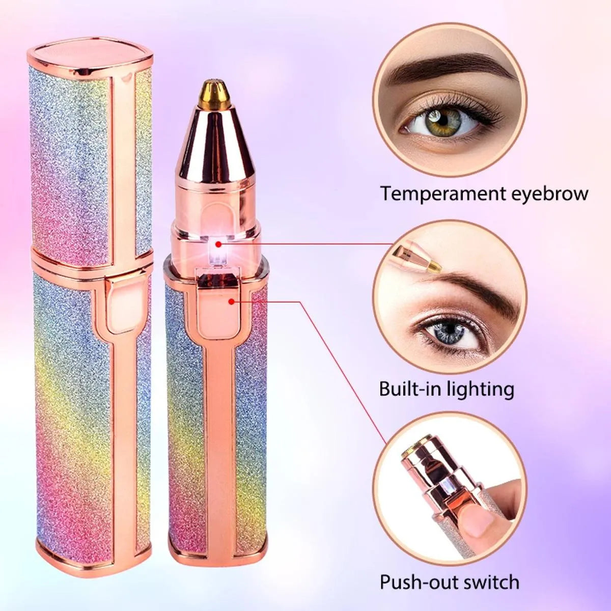 2-in-1 Rechargeable Facial Hair Remover & Eyebrow Trimmer