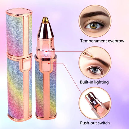 2-in-1 Rechargeable Facial Hair Remover & Eyebrow Trimmer