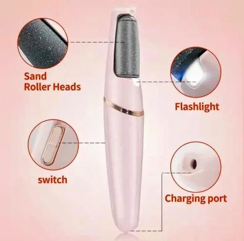 Rechargeable Electric Foot File – Callus Remover with Dual Rollers